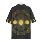 Sun And Moon Phase Print Rayon Hawaiian Shirt