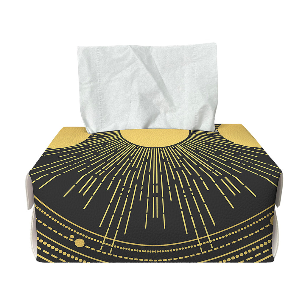 Sun And Moon Phase Print Rectangle Tissue Box Cover