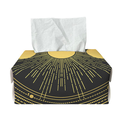 Sun And Moon Phase Print Rectangle Tissue Box Cover
