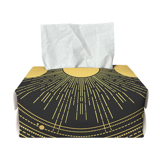 Sun And Moon Phase Print Rectangle Tissue Box Cover