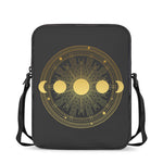 Sun And Moon Phase Print Rectangular Crossbody Bag