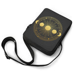 Sun And Moon Phase Print Rectangular Crossbody Bag