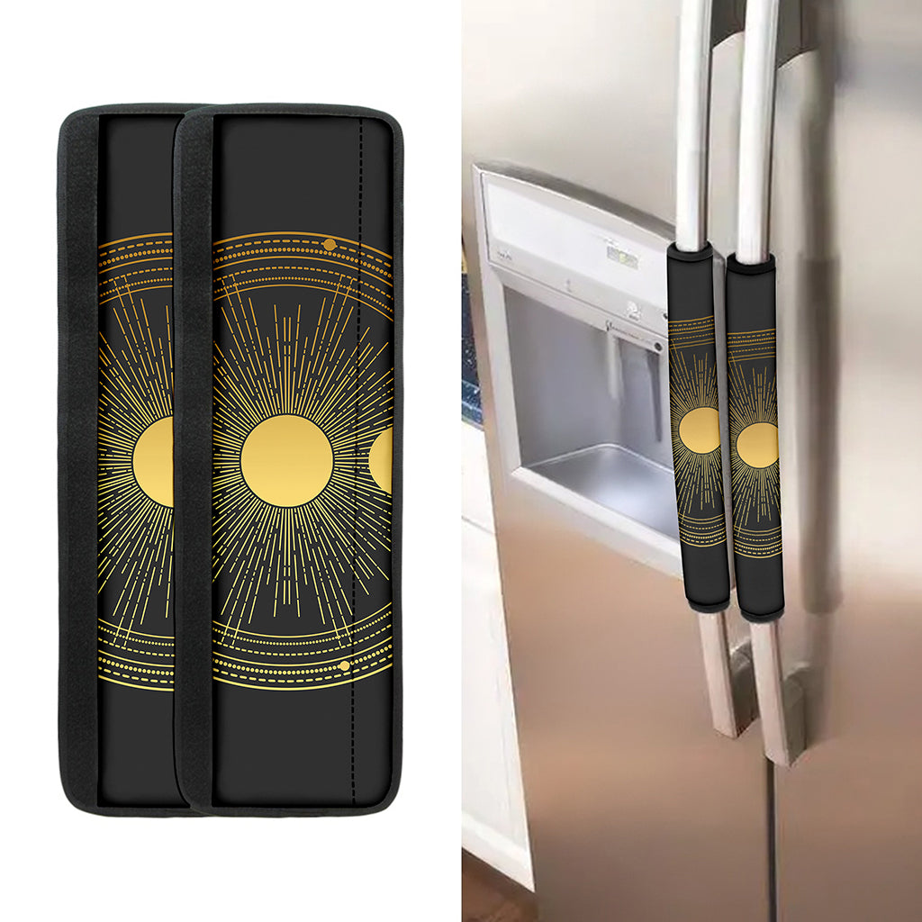 Sun And Moon Phase Print Refrigerator Handle Covers