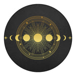 Sun And Moon Phase Print Round Blanket