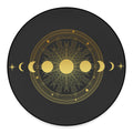 Sun And Moon Phase Print Round Floor Mat