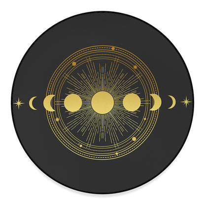 Sun And Moon Phase Print Round Floor Mat