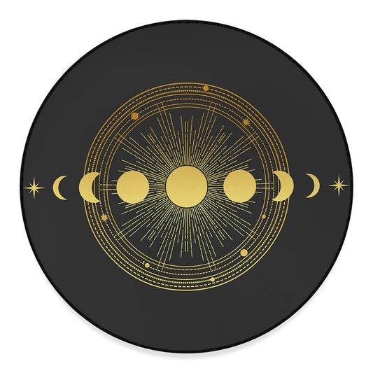Sun And Moon Phase Print Round Floor Mat