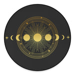Sun And Moon Phase Print Round Floor Mat
