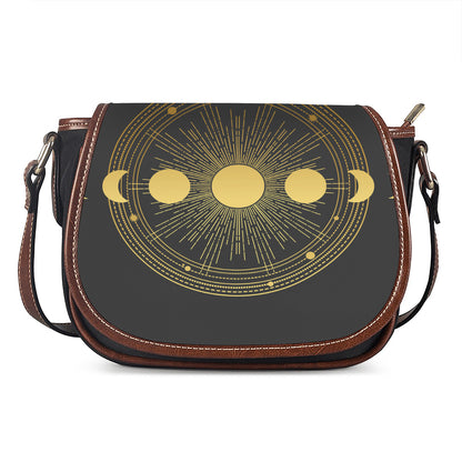Sun And Moon Phase Print Saddle Bag