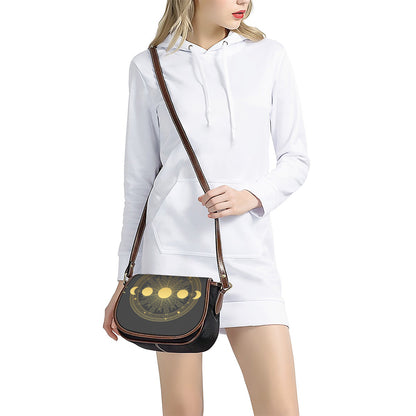 Sun And Moon Phase Print Saddle Bag