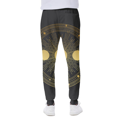 Sun And Moon Phase Print Scuba Joggers