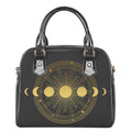 Sun And Moon Phase Print Shoulder Handbag