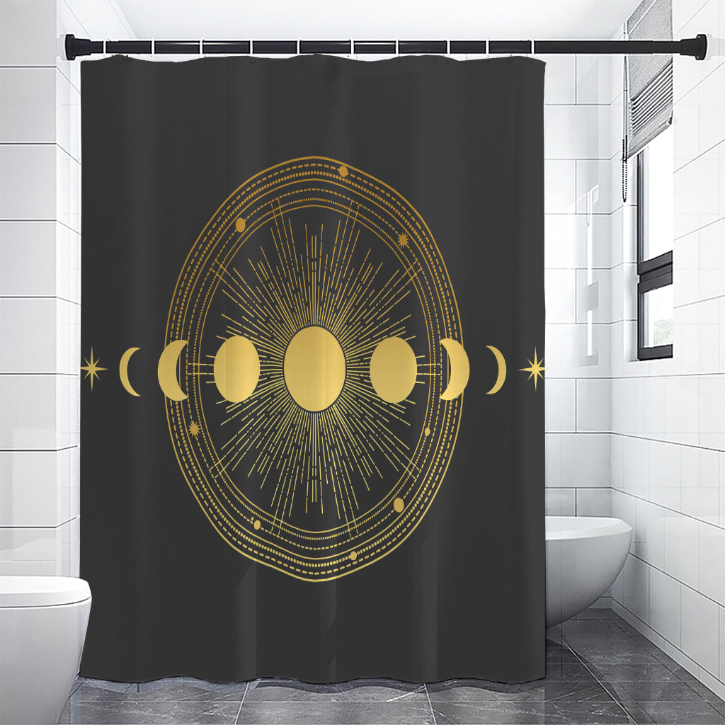 Sun And Moon Phase Print Shower Curtain