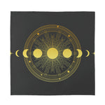 Sun And Moon Phase Print Silk Bandana