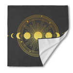 Sun And Moon Phase Print Silk Bandana