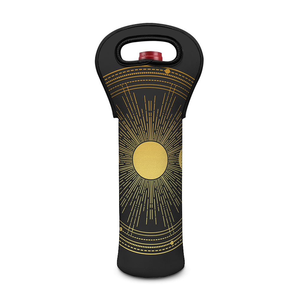 Sun And Moon Phase Print Single Neoprene Wine Tote