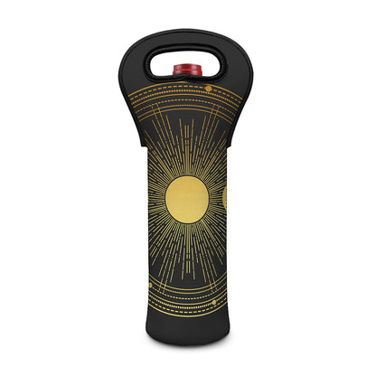 Sun And Moon Phase Print Single Neoprene Wine Tote