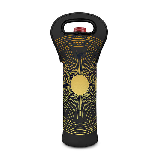 Sun And Moon Phase Print Single Neoprene Wine Tote