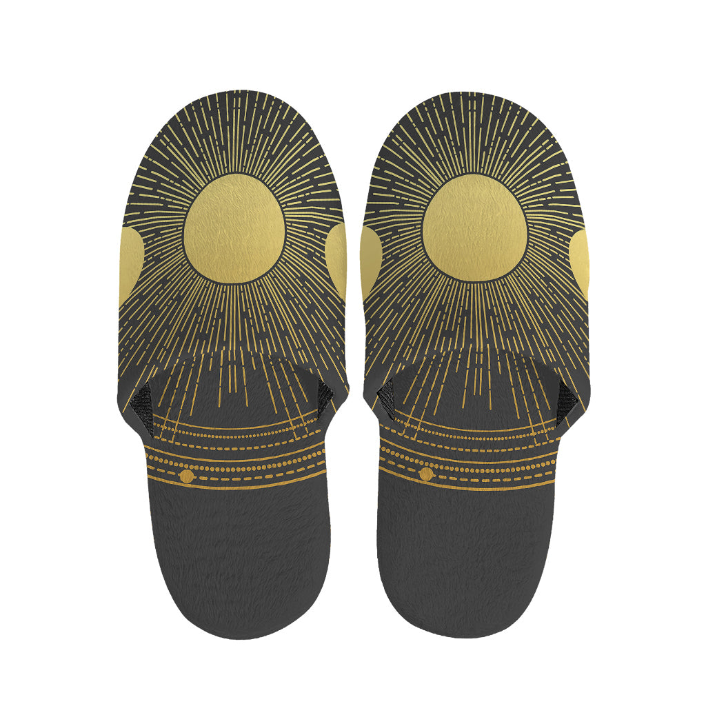 Sun And Moon Phase Print Slippers