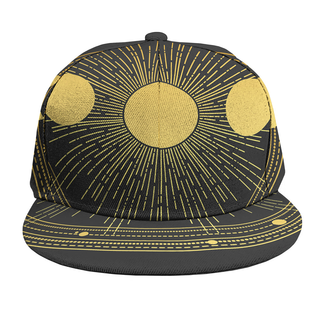 Sun And Moon Phase Print Snapback Cap