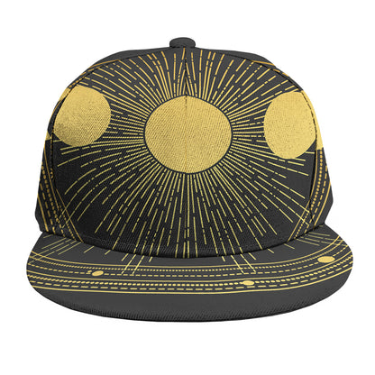 Sun And Moon Phase Print Snapback Cap
