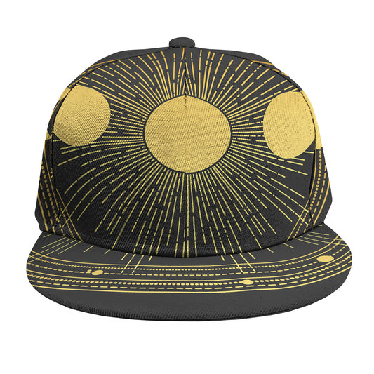Sun And Moon Phase Print Snapback Cap