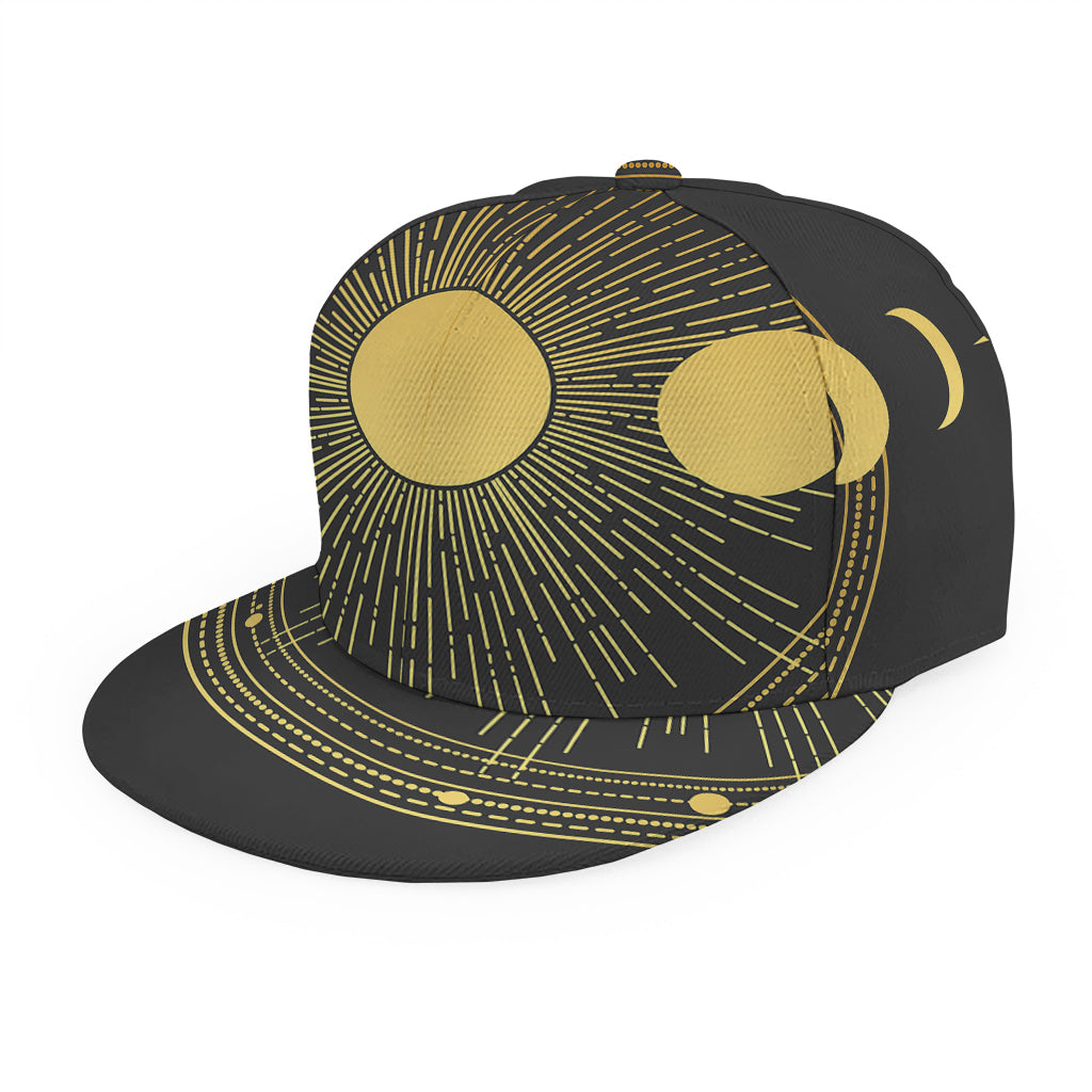 Sun And Moon Phase Print Snapback Cap