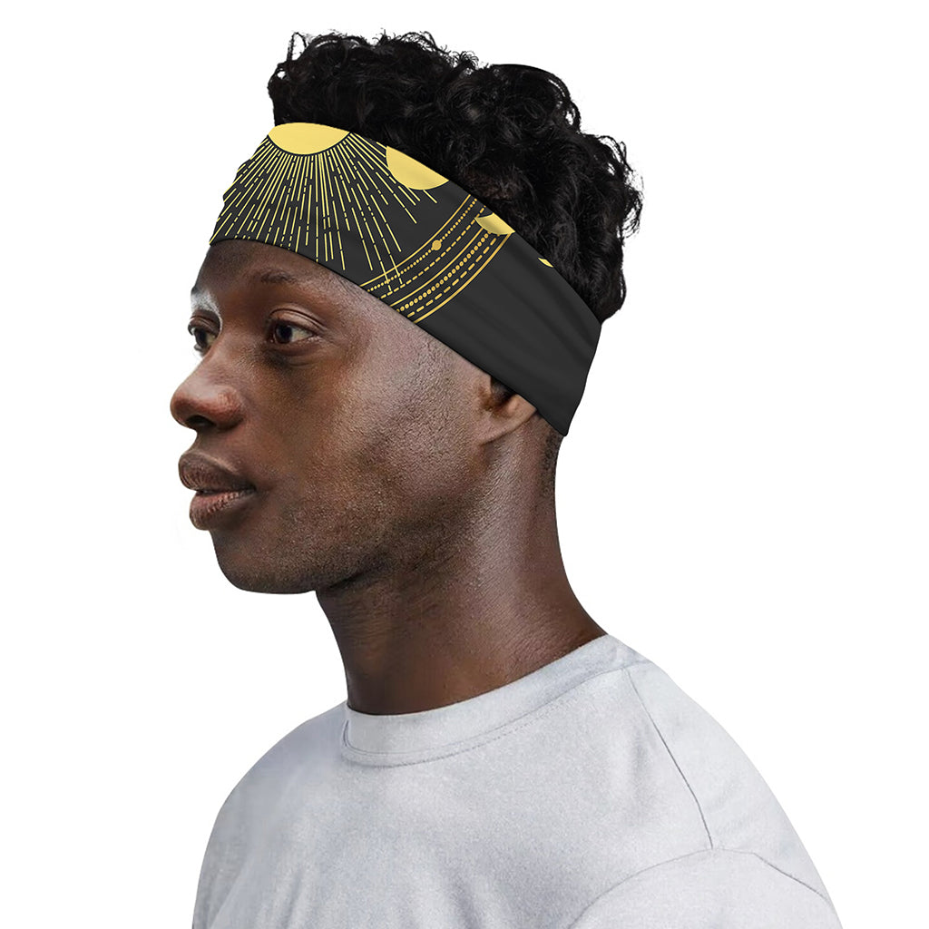 Sun And Moon Phase Print Sports Headband