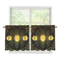 Sun And Moon Phase Print Tier Curtains