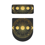 Sun And Moon Phase Print Toilet Lid And Tank Cover Set