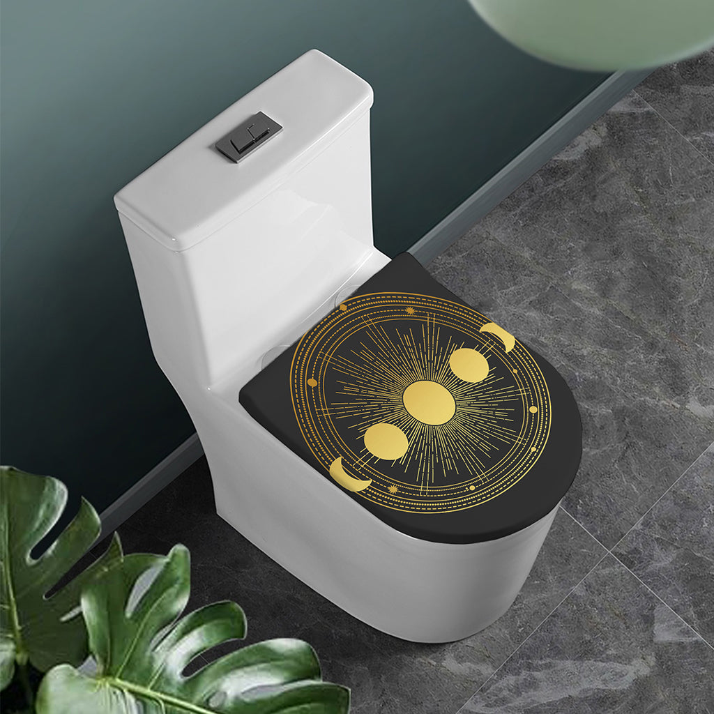 Sun And Moon Phase Print Toilet Lid Cover