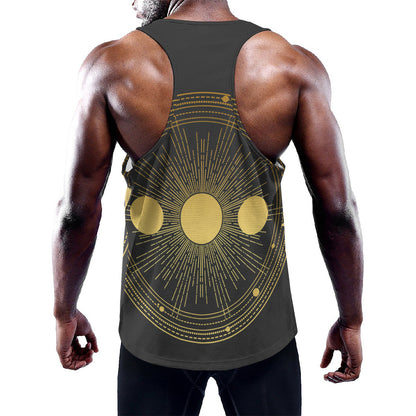 Sun And Moon Phase Print Training Tank Top
