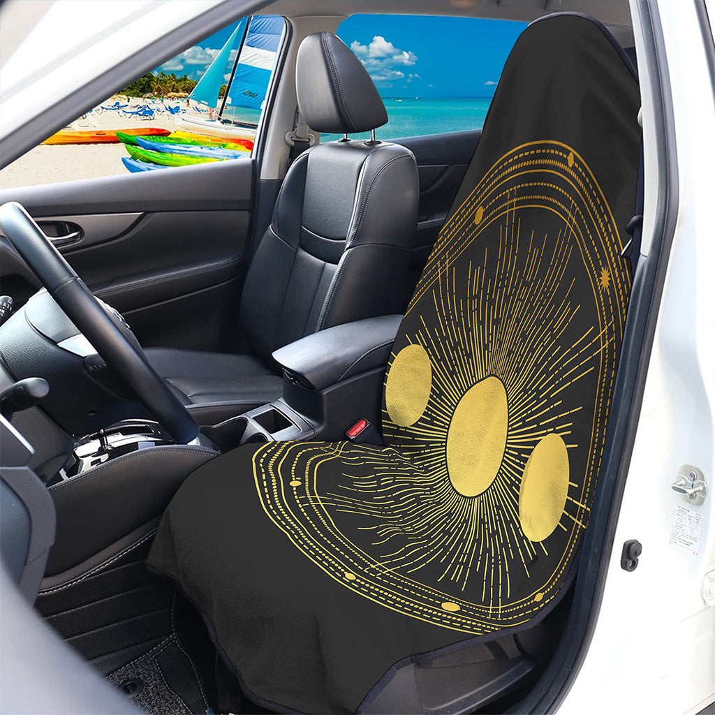 Sun And Moon Phase Print Waterproof Car Seat Cover