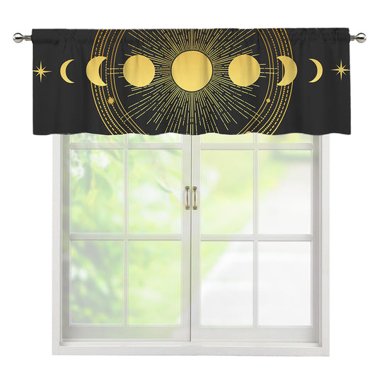 Sun And Moon Phase Print Window Valance