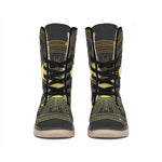 Sun And Moon Phase Print Winter Boots