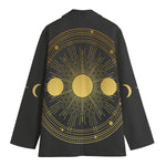 Sun And Moon Phase Print Women's Blazer