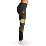 Sun And Moon Phase Print Women's Leggings