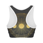Sun And Moon Phase Print Women's Sports Bra