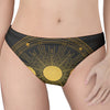 Sun And Moon Phase Print Women's Thong