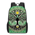 Sun And Moon Yggdrasil Print 17 Inch Backpack