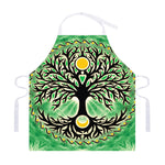 Sun And Moon Yggdrasil Print Adjustable Apron