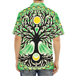Sun And Moon Yggdrasil Print Aloha Shirt
