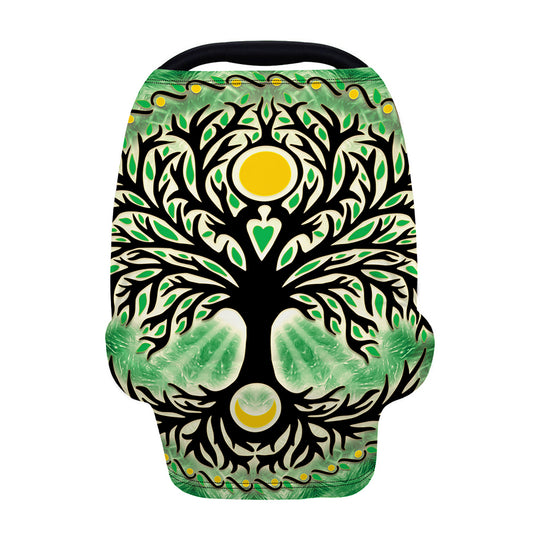 Sun And Moon Yggdrasil Print Baby Seat Cover