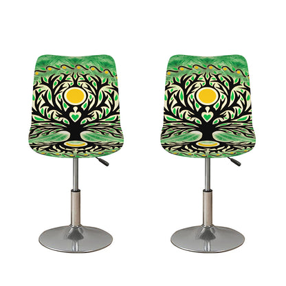 Sun And Moon Yggdrasil Print Bar Stool Covers