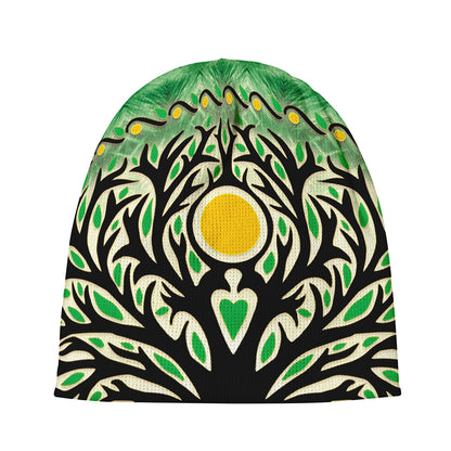 Sun And Moon Yggdrasil Print Beanie