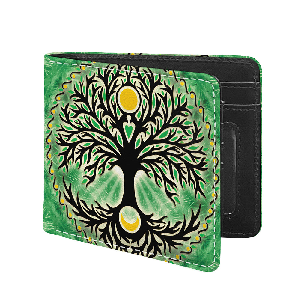 Sun And Moon Yggdrasil Print Bifold Wallet