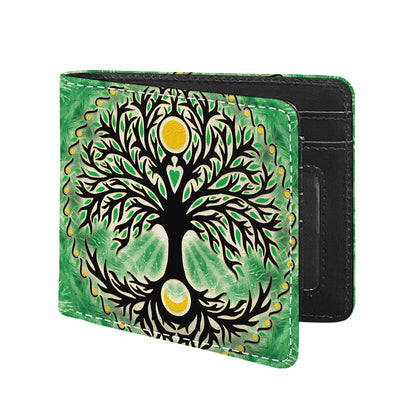 Sun And Moon Yggdrasil Print Bifold Wallet