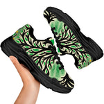 Sun And Moon Yggdrasil Print Black Chunky Shoes