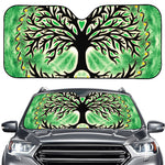 Sun And Moon Yggdrasil Print Car Windshield Sun Shade