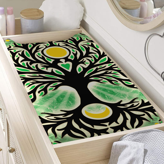 Sun And Moon Yggdrasil Print Changing Pad Cover